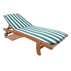 Biely/zelený záhradný sedák na ležadlo 60x192 cm Cardiff – Sun Garden vyobraziť
