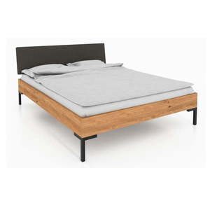 Dvojlôžková posteľ z dubového dreva s čalúneným čelom 160x200 cm Abises 1 - The Beds vyobraziť