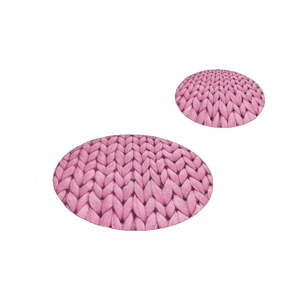 Ružové kúpeľňové predložky v súprave 2 ks ø 60 cm – Mila Home vyobraziť