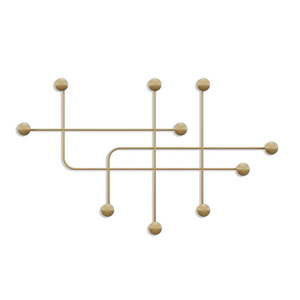 Kovový nástenný vešiak v zlatej farbe Dama – Kalune Design vyobraziť