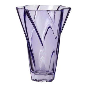 Fialová sklenená ručne vyrobená váza (výška 18 cm) Bloom – Hübsch vyobraziť