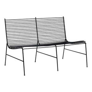 Čierna kovová záhradná lavica String – Hübsch vyobraziť