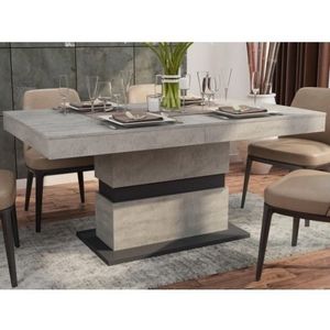 Jedálenský stôl Nestor 160x90 cm, betón / grafit, rozkladací% vyobraziť