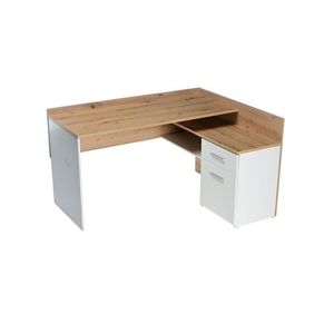 Sconto Písací stôl CHILLE dub artisan/matná biela vyobraziť