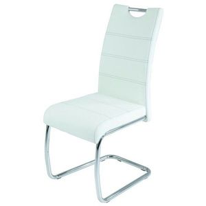 Sconto Jedálenská stolička FLORA S biela, syntetická koža vyobraziť