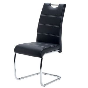 Sconto Jedálenská stolička FLORA S čierna, syntetická koža vyobraziť