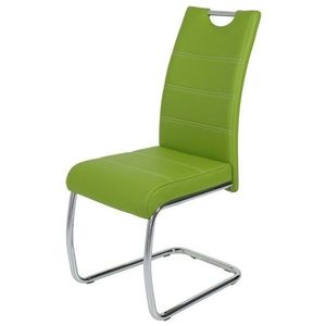 Sconto Jedálenská stolička FLORA S zelená, syntetická koža vyobraziť