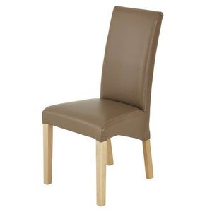 Sconto Jedálenská stolička FOXI I buk prírodný/textilná koža cappuccino vyobraziť
