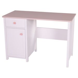Sconto Písací stôl LUNA 03 biela/ružová vyobraziť