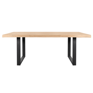 Sconto Jedálenský stôl AMAYA UN dub/kov, šírka 160 cm, prírodná hrana vyobraziť
