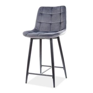 Sconto Barová stolička CHAC 4 sivá/čierna vyobraziť