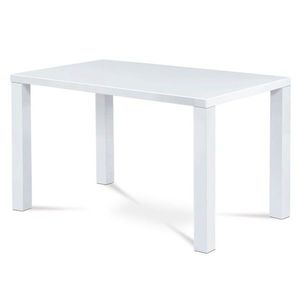 Sconto Jedálenský stôl SEBASTIAN biela vysoký lesk, 120x80 cm vyobraziť