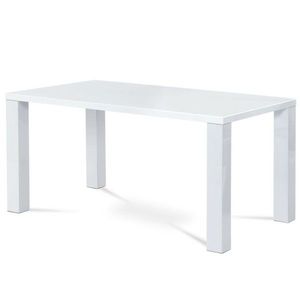 Sconto Jedálenský stôl SEBASTIAN biela vysoký lesk, 160x90 cm vyobraziť