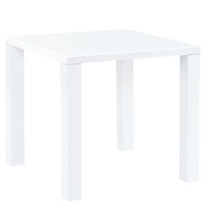 Sconto Jedálenský stôl SEBASTIAN biela vysoký lesk, 80x80 cm vyobraziť