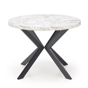 Sconto Jedálenský stôl PIRUNA biely mramor/čierna vyobraziť