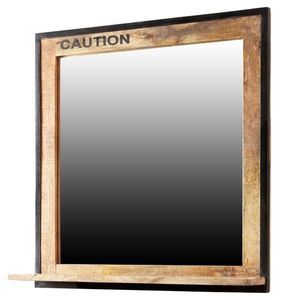 Sconto Zrkadlo s poličkou IRON mangovník vyobraziť