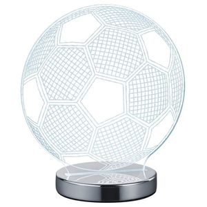 Sconto Stolná 3D LED lampa JUGI chróm, futbalová lopta vyobraziť