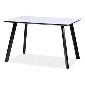 Sconto Jedálenský stôl SOMEIL biely mramor/čierna vyobraziť