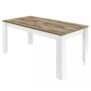 Sconto Jedálenský stôl BASIC 7 biela lesklá/dub vyobraziť