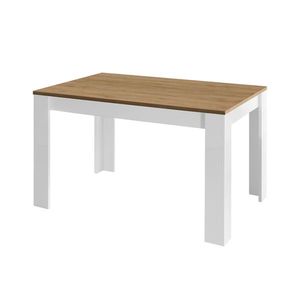 Sconto Jedálenský stôl SLIM 3 dub svetlý/biela lesklá vyobraziť
