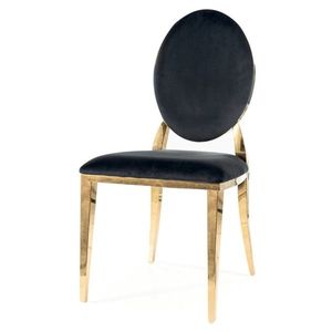 Sconto Jedálenská stolička KANG čierna/zlatá vyobraziť