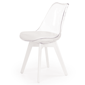 Sconto Jedálenská stolička SCK-245 biela/transparentná vyobraziť