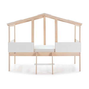 Biela/v prírodnej farbe domčeková vyvýšená detská posteľ 90x190 cm Parma – Marckeric vyobraziť