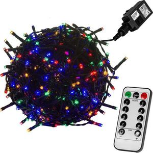 VOLTRONIC® 59755 Vianočné LED osvetlenie 5 m - farebná 50 LED + ovládač - zelený kábel vyobraziť