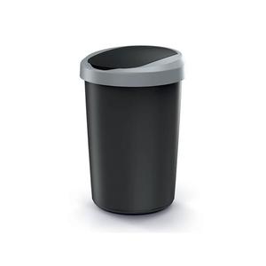 Kôš odpadkový COMPACTA R FLAP čierny so svetlo šedým vekom 40l vyobraziť