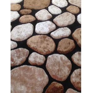 KONDELA Pebble Typ 2 koberec 70x210 cm hnedá / čierna vyobraziť