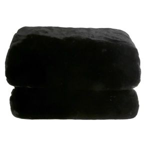 KONDELA Rabita Typ 1 kožušinová deka 150x170 cm čierna vyobraziť