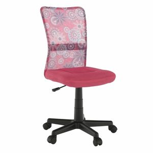 KONDELA Gofy detská stolička na kolieskach ružová / vzor / čierna vyobraziť