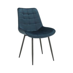 KONDELA Sarin jedálenská stolička modrá / čierna vyobraziť