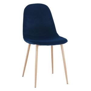 KONDELA Lega jedálenská stolička modrá (Velvet) / buk vyobraziť