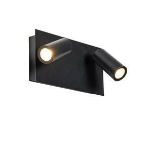 Moderné vonkajšie nástenné svietidlo čierne vrátane LED 2 svietidiel IP54 - Simon vyobraziť