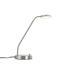 Moderná stolová lampa oceľová vrátane LED - Eva vyobraziť