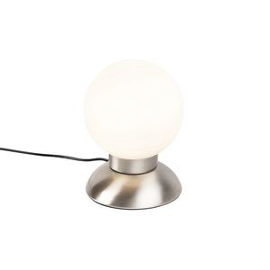 Dizajnová stolová lampa oceľová stmievateľná vrátane LED - Majestic vyobraziť