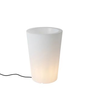 Vonkajšia stojaca lampa biela 60 cm kvetináč IP44 - Verano vyobraziť
