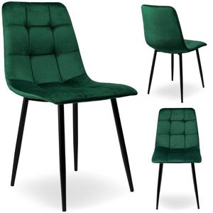 Čalouněná židle DENVER samet zelená vyobraziť