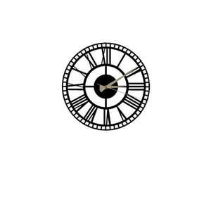 Dekoratívne nástenné hodiny Roman 50 cm čierne vyobraziť