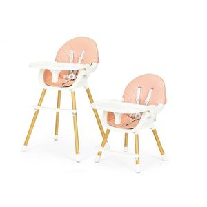 Detská jedálenská stolička 2v1 Colby EcoToys ružová vyobraziť