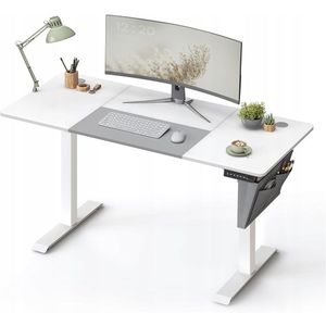 Elektricky nastavitelný psací stůl REDIKT 140 cm bílo-šedý vyobraziť