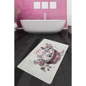 Koupelnová předložka Rose Basket Djt 70x120 bílá/růžová vyobraziť