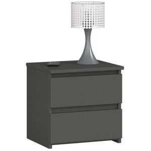 Nočný stolík CL2 s 2 zásuvkami grafitovo šedý vyobraziť