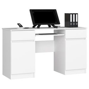 Písací stôl A5 135 cm biely vyobraziť