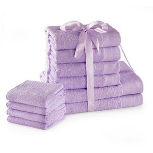 Súprava bavlnených uterákov AmeliaHome AMARI 2+4+4 ks lila vyobraziť