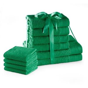 Súprava bavlnených uterákov AmeliaHome AMARI 2+4+4 ks zelená vyobraziť