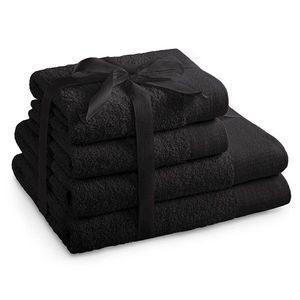 Súprava bavlnených uterákov AmeliaHome AMARI čierna vyobraziť