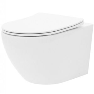 REA - Závesná WC misa vrátane sedátka Rimless Carlo Flat Mini biela REA-C2760 vyobraziť