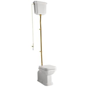 KERASAN - WALDORF WC misa s nádržkou, spodný/zadný odpad, biela-bronz WCSET20-WALDORF vyobraziť